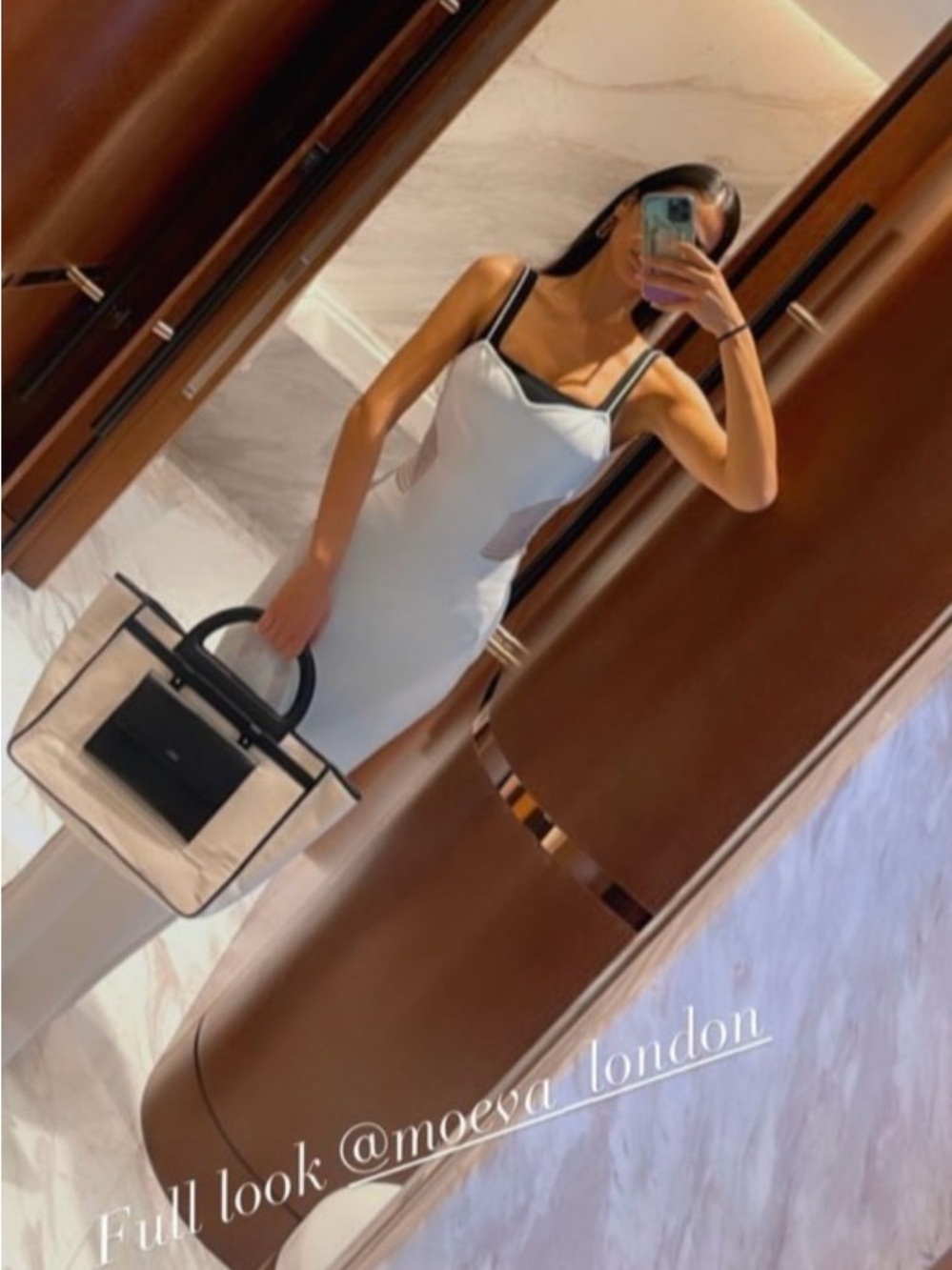 MOEVA London The Malin dress, White with Side Sheer Panels